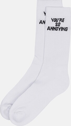 Ombre Socks in White: front