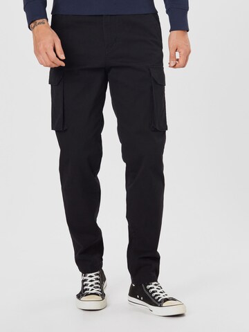 SELECTED HOMME Slim fit Trousers in Black: front