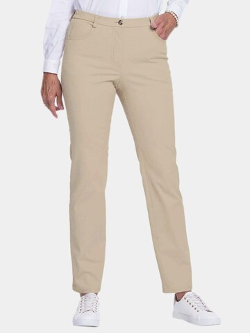 Goldner Regular Jeans 'Carla' in Beige: Vorderseite