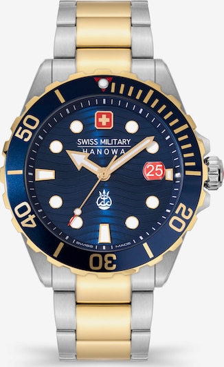 SWISS MILITARY HANOWA Analog Watch 'OFFSHORE DIVER II' in Blue / Gold / Red / Silver, Item view