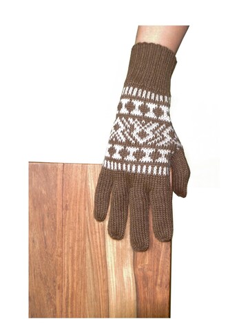Posh Gear - Guantes con dedos 'Guantofigura' en marrón: frente
