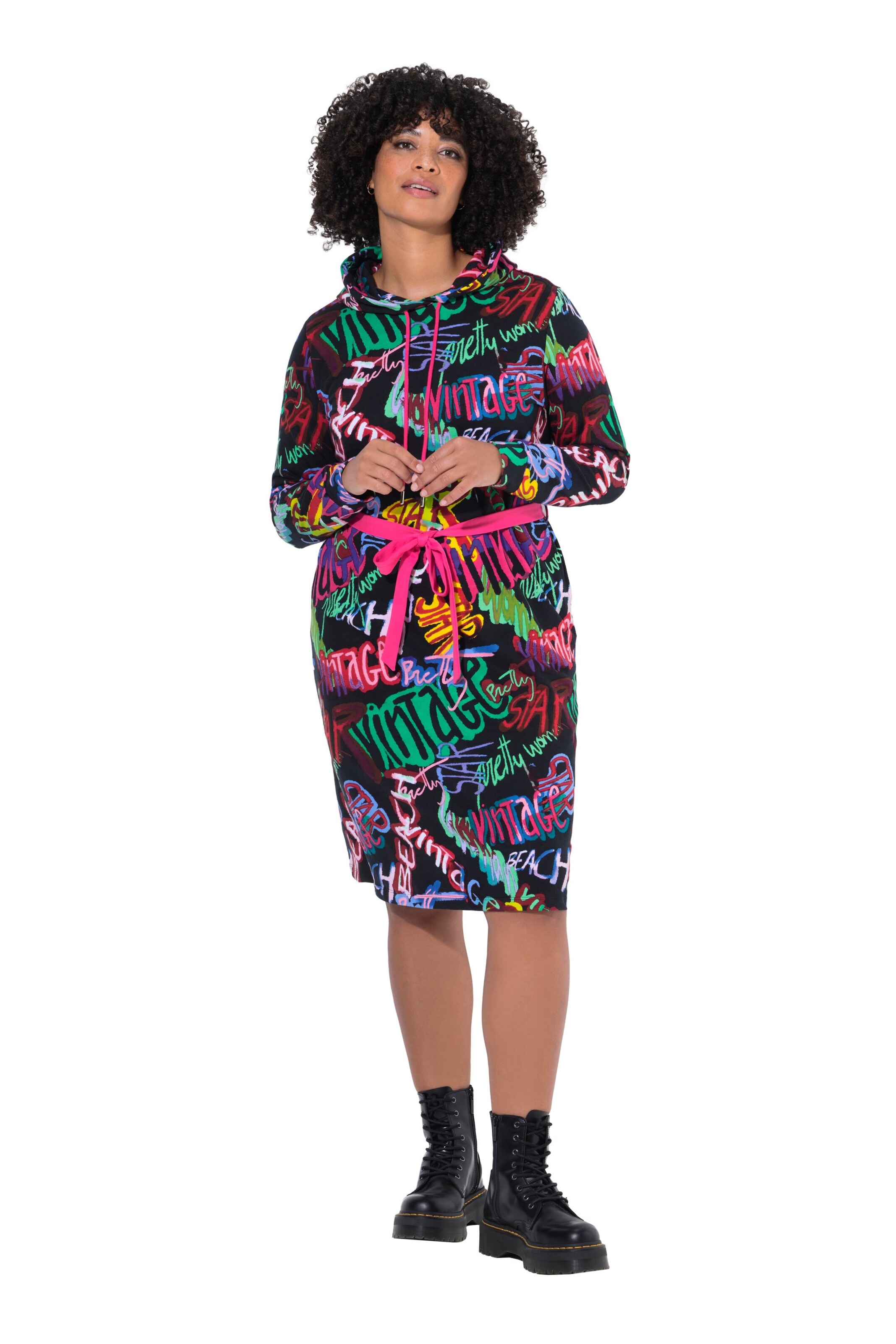 Angel of Style Kleid in Schwarz: Vorderseite