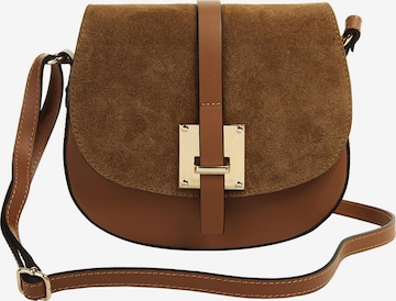 Cluty Crossbody Bag in Brown: front