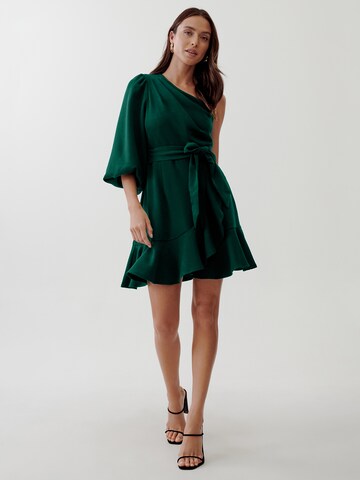 Robe 'PHOEBE' Tussah en vert : devant