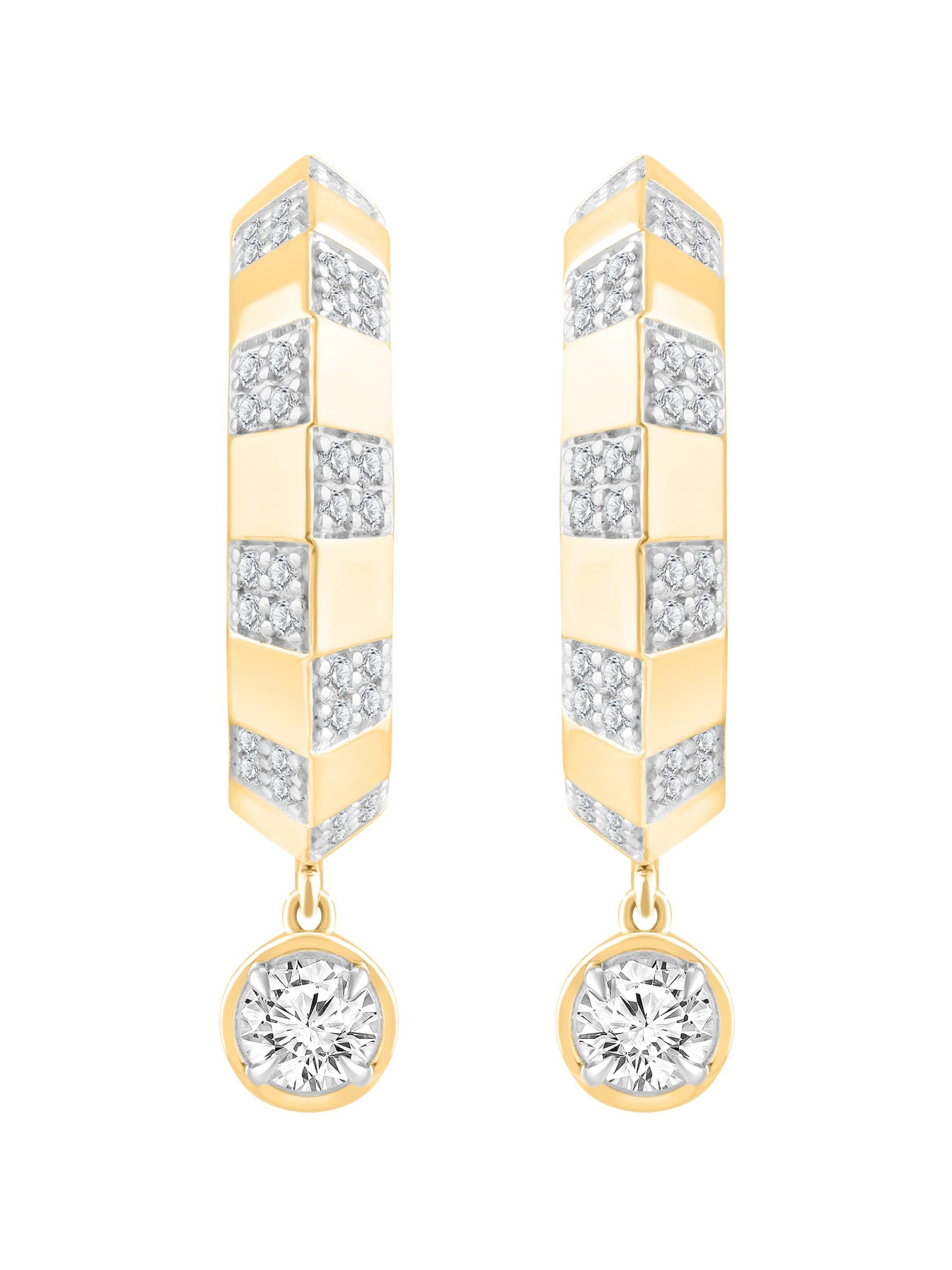 Orecchini di ETHISHER DIAMANTEN in giallo: frontale