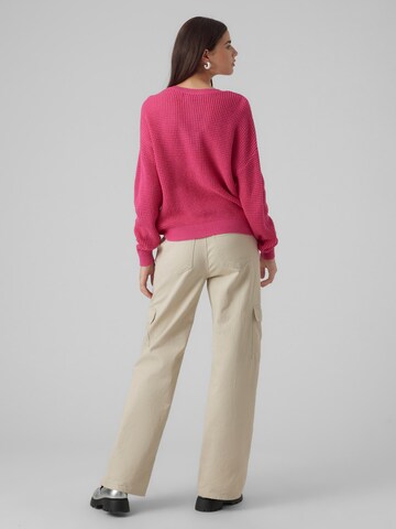 VERO MODA Sweter 'LEANNA' w kolorze fioletowy