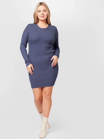 PIECES Curve Knitted dress 'Crista' in Blue: front