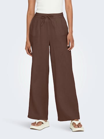 ONLY Bő szár Nadrág 'ONLTHYRA' - barna: elől