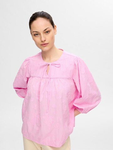 SELECTED FEMME Blouse 'SLFCorina' in Roze: voorkant