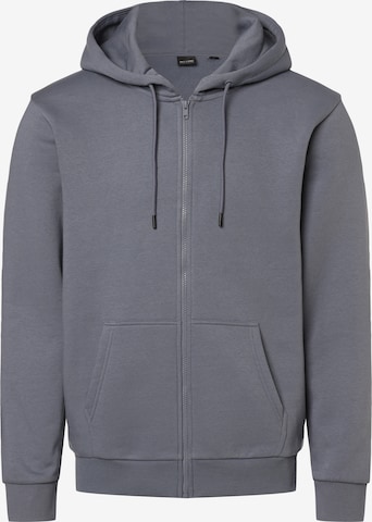 Only & Sons Zip-Up Hoodie ' Ceres ' in Blue: front