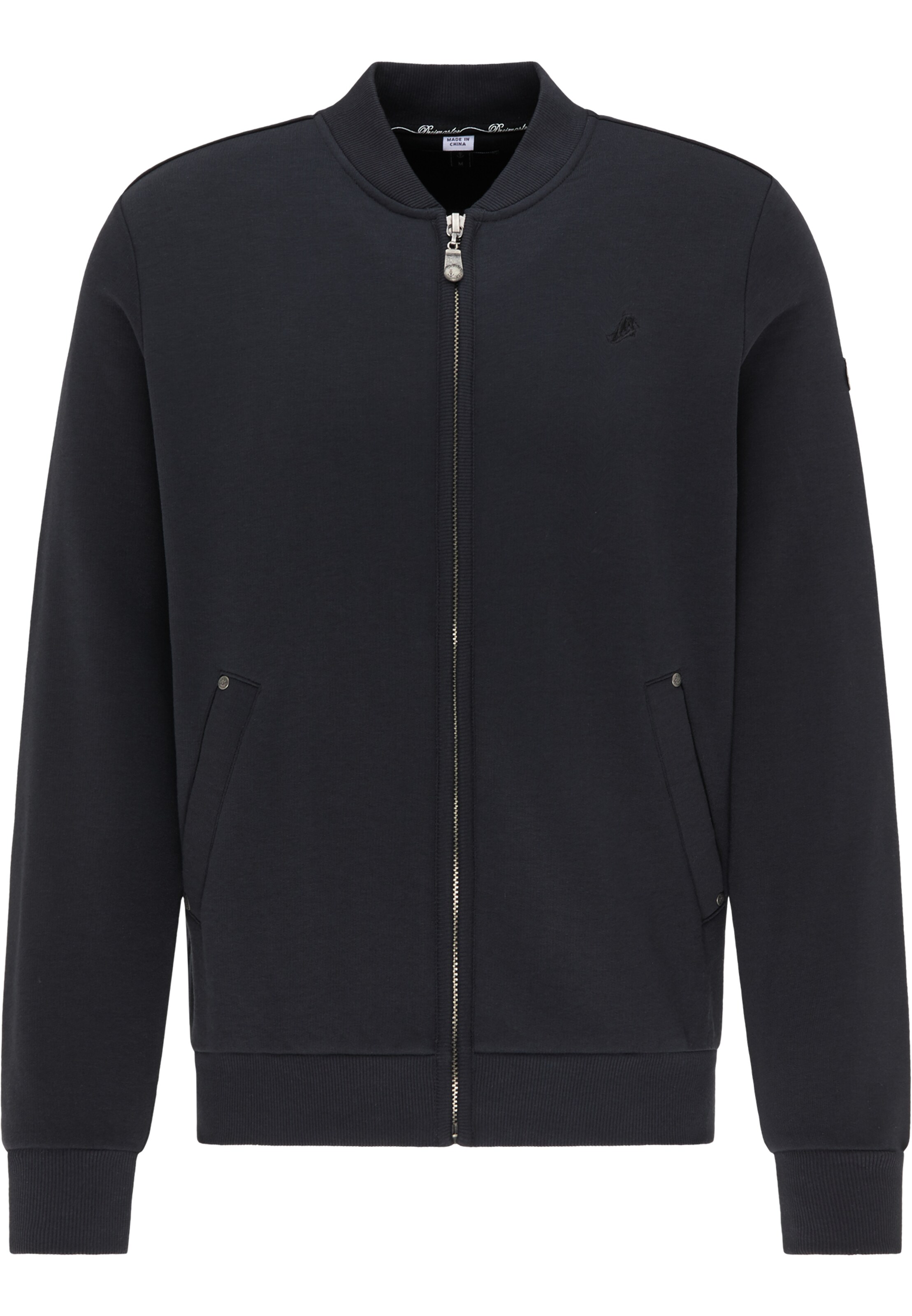 DreiMaster Vintage Sweatjacke in Schwarz: Vorderseite