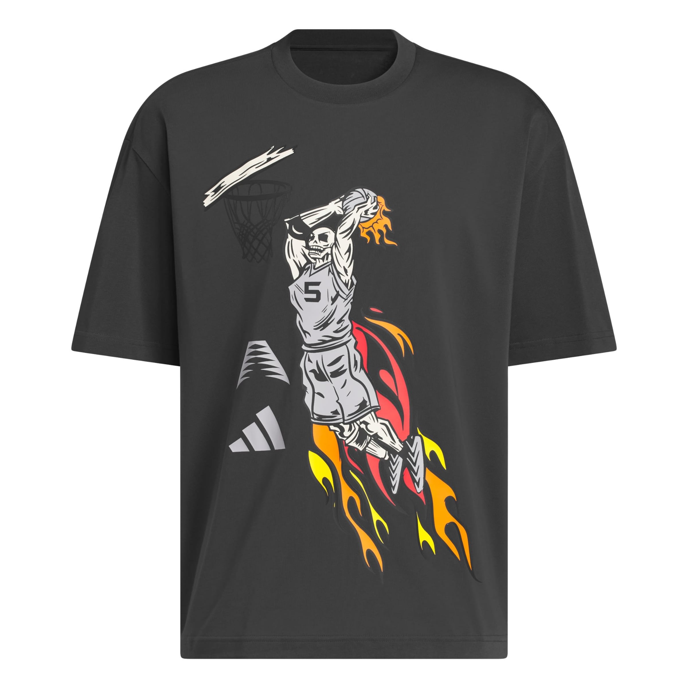 ADIDAS PERFORMANCE Functioneel shirt 'Anthony Edwards Stand Down' in Grijs: voorkant
