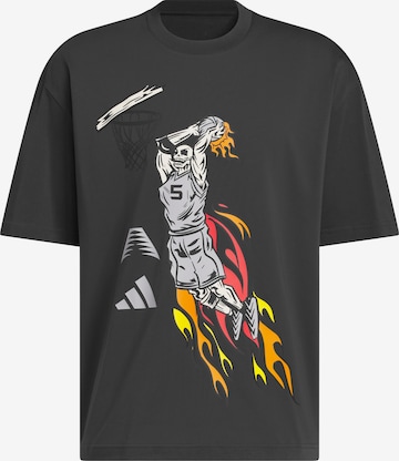T-Shirt fonctionnel 'Anthony Edwards Stand Down' ADIDAS PERFORMANCE en gris : devant