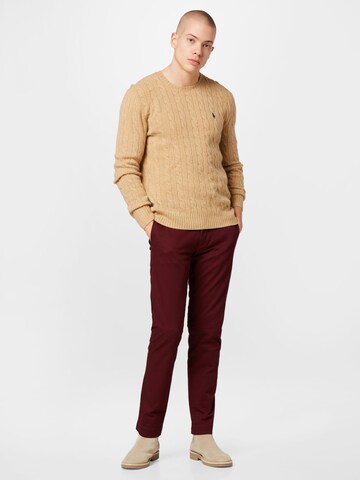 Coupe slim Pantalon chino Polo Ralph Lauren en rouge