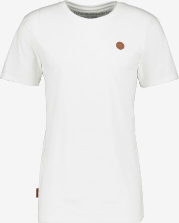 Alife and Kickin - Camisa 'MatsAK' em branco: frente