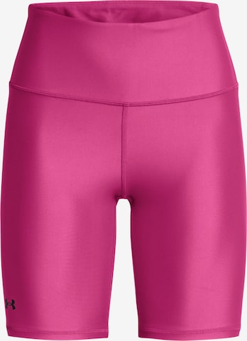 UNDER ARMOUR Skinny Sporthose 'HeatGear' in Pink: predná strana