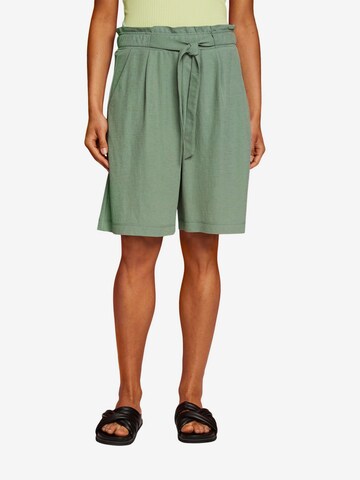 Wide Leg Pantalon ESPRIT en vert : devant