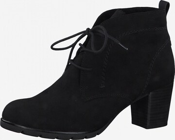 MARCO TOZZI Lace-Up Ankle Boots in Black: front