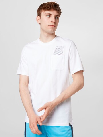 ADIDAS SPORTSWEAR - Camisa funcionais 'Dynamic Graphic ' em branco: frente