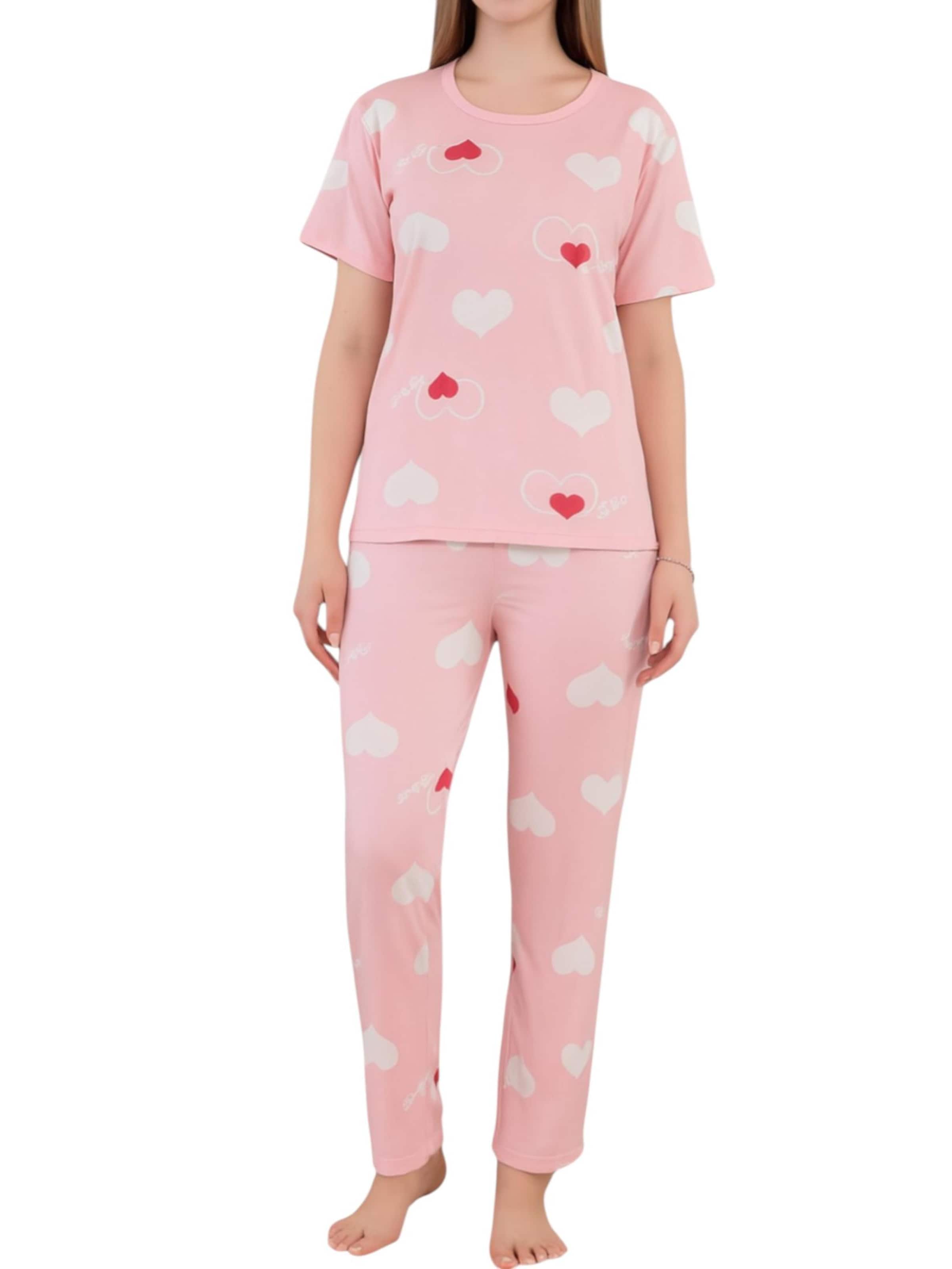 Pigiama 'HEARTSTRIPE' di fashionshowcase in rosa