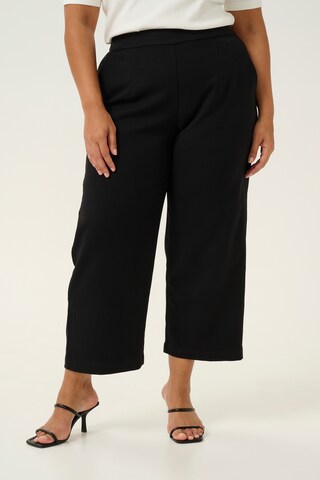 KAFFE CURVE Regular Broek 'Merla' in Zwart: voorkant