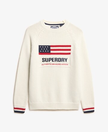 Pull-over Superdry en beige : devant