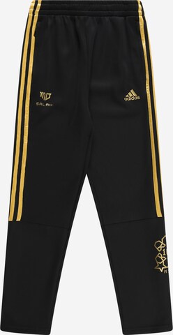 ADIDAS SPORTSWEAR Regular Sports trousers 'Salah 3-Stripes' in Black: front