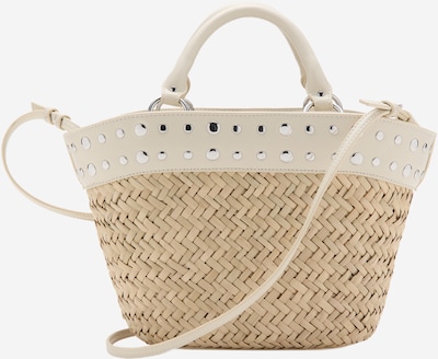 MANGO Shopper torba 'BASTER' u pijesak / prljavo bijela, Pregled proizvoda