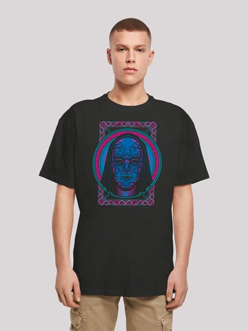 T-Shirt 'Harry Potter Neon Death Eater Mask' F4NT4STIC en noir : devant