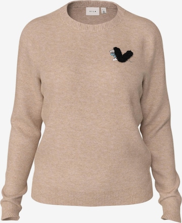 VILA Sweater 'Emika' in Beige: front