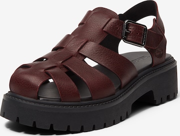 ruda TIMBERLAND Basutės su dirželiais 'Fisherman': priekis