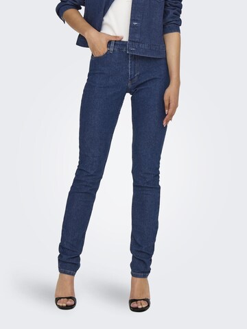 ONLY Slimfit Jeans in Blauw: voorkant