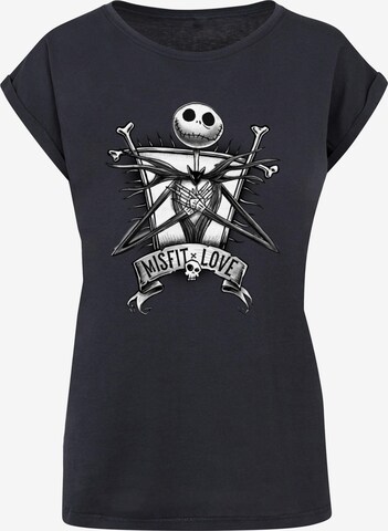 ABSOLUTE CULT T-Shirt 'Nightmare Before Christmas - Misfits Love' in Blau: predná strana