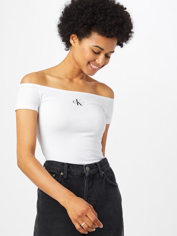 Maglietta di Calvin Klein Jeans in bianco: frontale