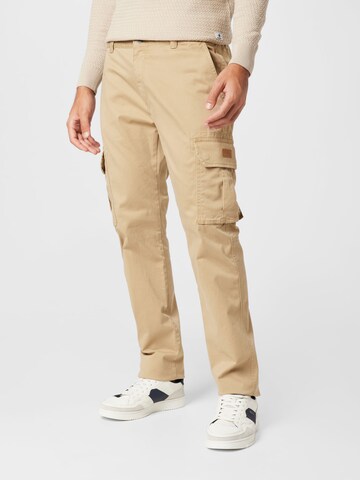 TOM TAILOR Regular Cargobroek 'Travis' in Beige: voorkant