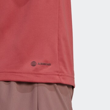 T-Shirt fonctionnel 'Colourblock' ADIDAS SPORTSWEAR en rouge