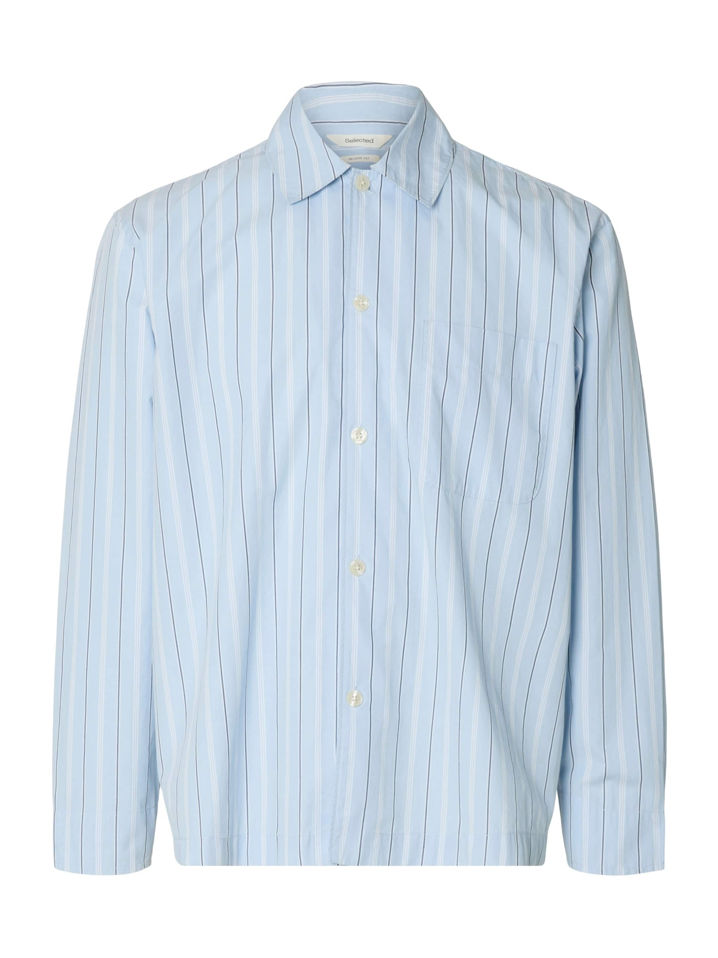SELECTED - Ajuste confortable Camisa 'SLHMurray' en azul: frente