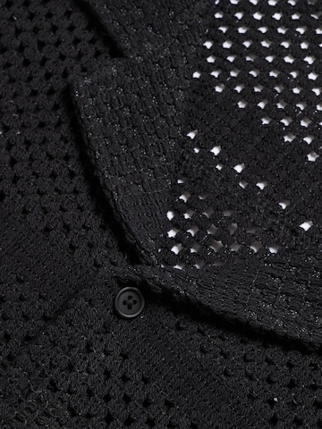 Fit confort Chemise 'Resort' Denim Factory en noir