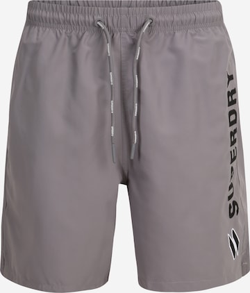 Superdry Board Shorts in Grey: front