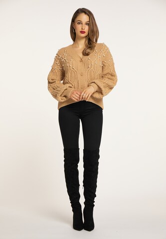 faina Knit cardigan in Brown