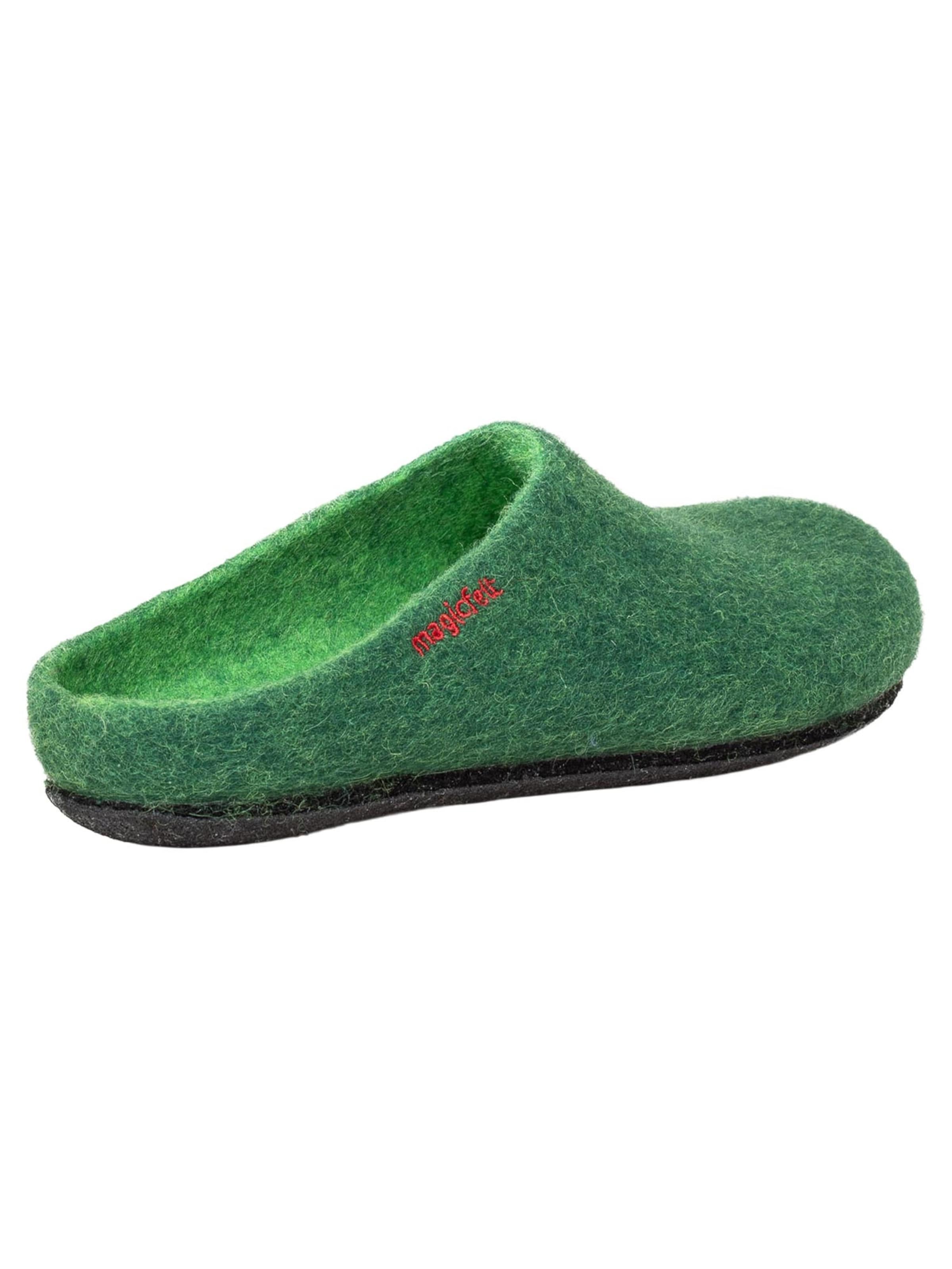 MagicFelt Slippers 'Filz' in Green