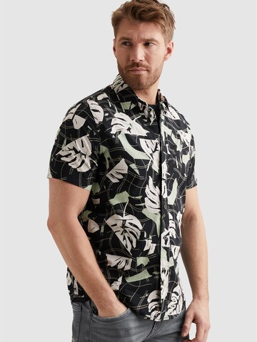 Coupe regular Chemise 'Shirt with short sleeves in slub cotton' PME Legend en bleu