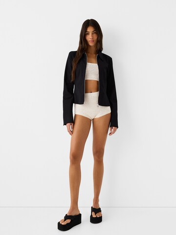 Top in maglia di Bershka in beige