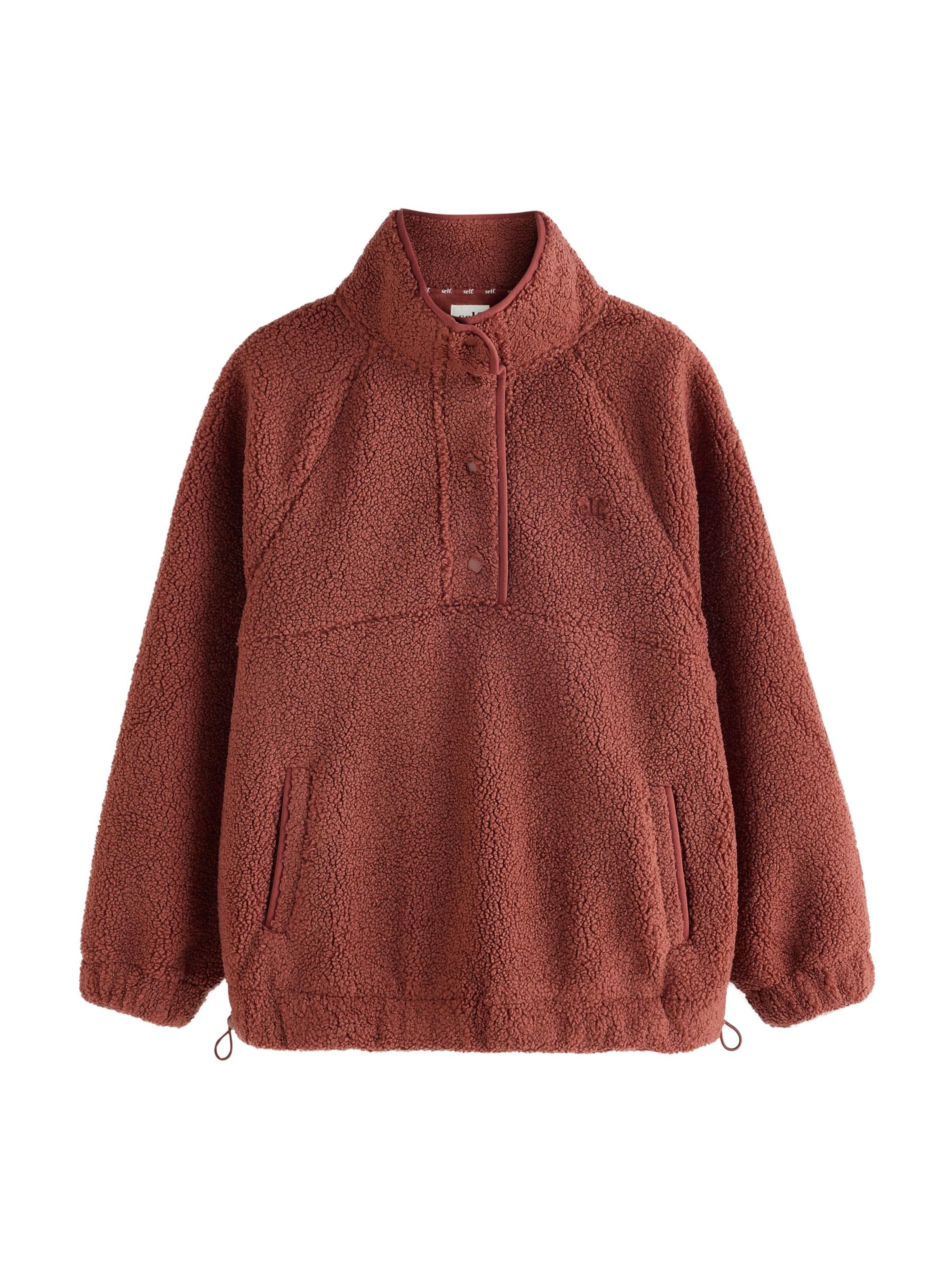 Pull-over self. en marron : devant