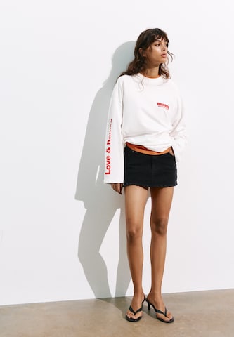 T-shirt Pull&Bear en blanc