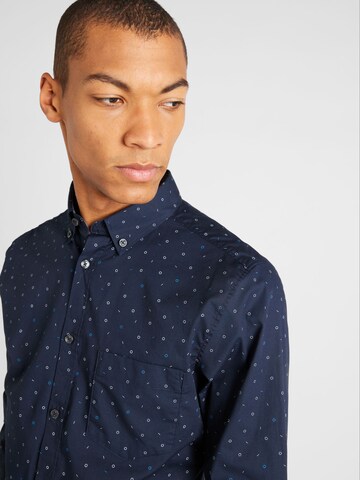 s.Oliver Slim fit Button Up Shirt in Blue