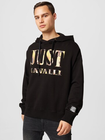 Just Cavalli Hoodie in Schwarz: predná strana