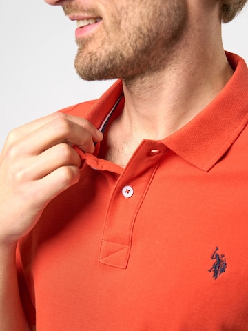 U.S. POLO ASSN. Regular Fit Poloshirt 'Alfred' in Braun