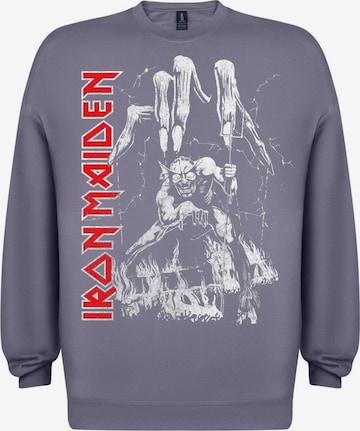 Sweat-shirt 'Number Of The Beast' Iron Maiden en gris : devant