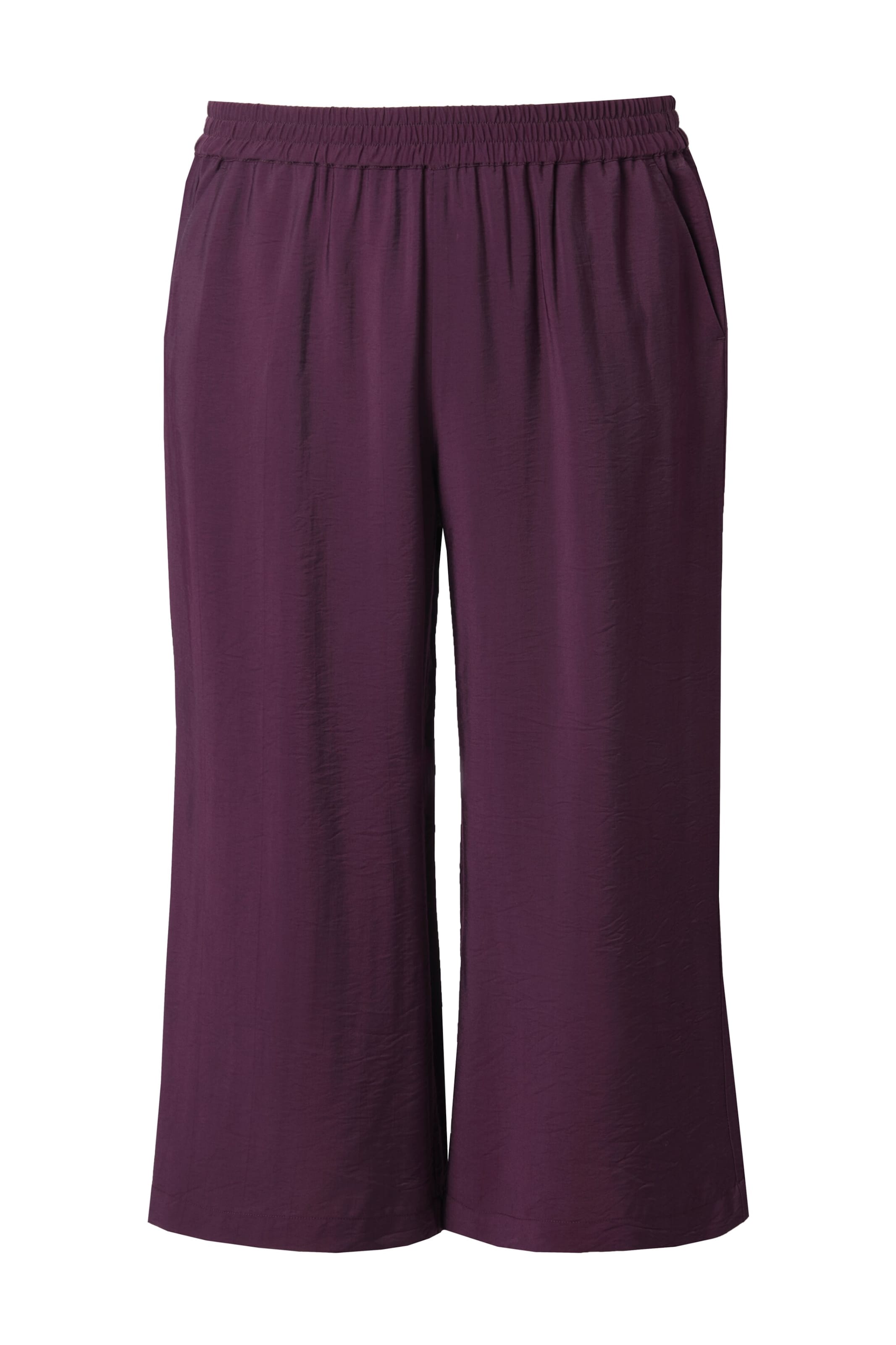 Ulla Popken Široký strih Nohavice - Fialová: predná strana